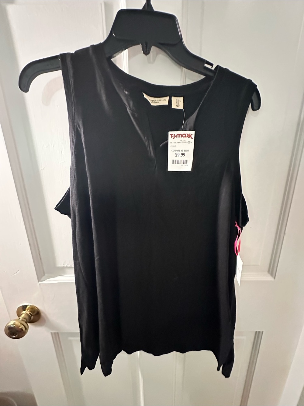 Christian Siriano Black Sleeveless Tank Top